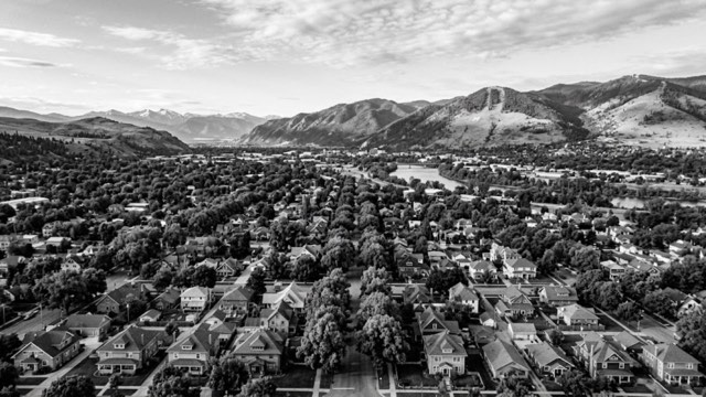 Missoula, Montana residential neighborhood street
